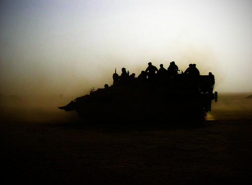 Firepower and fear rule on the road to Basra