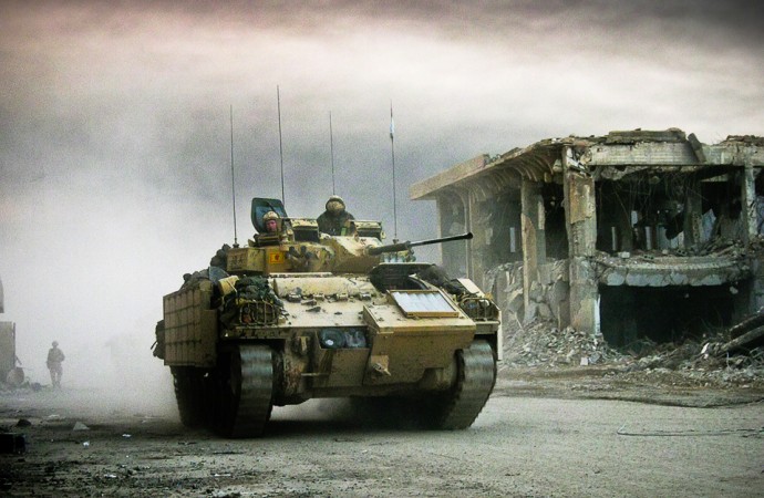 They poured out of their Warriors and let fly with grenades, guns, everything