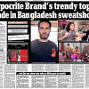 Russell Brand’s trendy tops made in Bangladesh